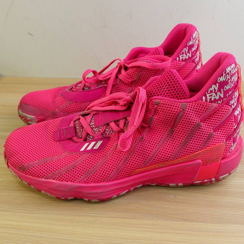 Adidas Dame‎ 7 I Am my Own Fan Basketball Shoes Mens 15 Team Shock Pink Graffiti